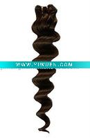 Wholesale european remy hair weaving, slight body curl weft hair and french wave hair weaving