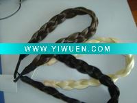 Wholesale Headband Hair Wig Braided Starp tie Synthetic Beautiful