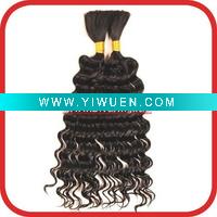 Wholesale 100%human natural color deep curl bulk hair