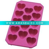 Wholesale Heart-shaped square silicone ice cube tray for good quality