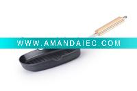 Wholesale non-stick grill pan with foldble handle/frying pan