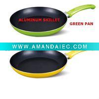 Wholesale ALUMINUM NON-STICK SKILLET WITH COLORED HANDLE(Model No. JD-P028P)