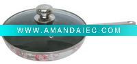 Wholesale aluminum fry pan with decoration DY-19026