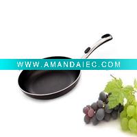 Wholesale aluminum fry pan with silicone & stainless steel handle