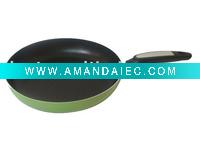 Wholesale aluminum fry pan with silicone or bakelite handle