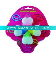 Wholesale 6pc Mini Highlight Marker Heart Shaped Size:5x4.5cm - A09297