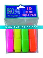 Wholesale 4Pcs Mini Highlighter Pen Length:8cm - A09434