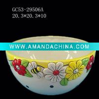 Wholesale Porcelain Multi-colored Salad Bowl