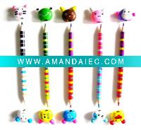 Wholesale 2011 fashion loverly cartoon wooden pencil stationery