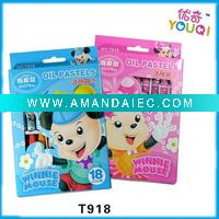 Wholesale T918- 18C oil pastels in color box