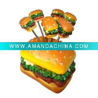 hamburger fruit fork