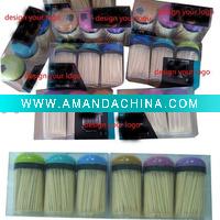 Wholesale PVC box toothpick bamboo or wooden toothpicks