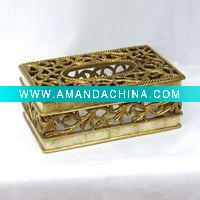 Wholesale Decorative Antique Pierced Resin Tissue Paper Box