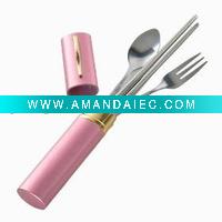 Wholesale travel spoon knife and fork sets stainless steel