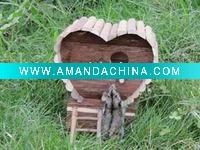 Heart Shaped Hamster Wooden House