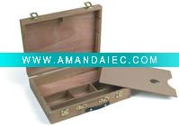Wholesale Wooden Painting Box with Wood Palette
