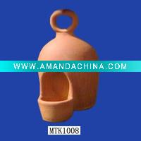 terracotta bird drinker