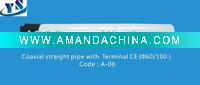 Coaxial straight pipe with terminal CE A-06