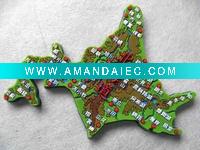 Wholesale PVC detailed Japanese map for geography teaching&study
