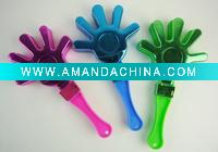 Wholesale plastic toy child toy light up LED fluorescent stick toy promotional colorful LED hand clapper party favors
