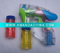 Wholesale transparent lightup LED bubble gun with sound