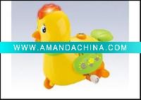 Wholesale wind up chicken plastic toy with light