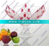 Wholesale Crystal Glass Fruit Bowl With Glass High Feet