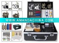 Professional tattoo 4 guns machine kit power 50 needle 100 ink cups 7 tattoo ink
