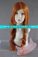 Wholesale Blonde brown wig synthetic hair party wig long anime cosplay curly wave hair wig