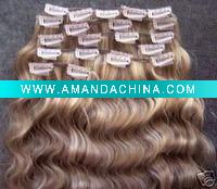 Wholesale high quality clip in hair extension