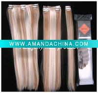 Wholesale Synthetic clip in hair extensions, different colors are in stock