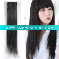 Wholesale synthetic two clip-in hair extension