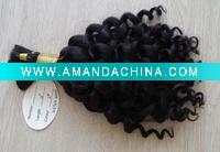 Wholesale indian remy hair bulk ,hair extention kinky curly 12"~2# paypal