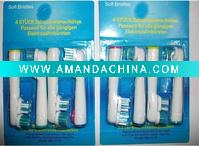 Wholesale Toothbrush heads for Dual Clean (4heads/pack for neutral package)