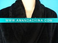 black soft bathrobe