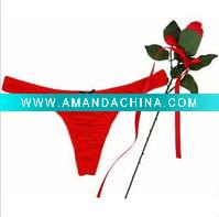 Wholesale Women's Silk Knit Long Stemmed Thong Rose ---1D0A01