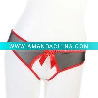 Wholesale Sexy Women Lingerie Thong T-Back Black With Red