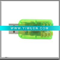 Wholesale USB 2.0 To 3d Audio Sound Card Adapter Virtual 5.1 CH