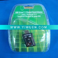 Wholesale USB 2.0 External Sound Card 7.1 Channel Audio Adapter