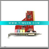Wholesale 4 Channel 3D PC PCI Sound Audio Card W/Game MIDI Port