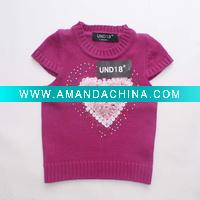 Wholesale children short sleeve sweater