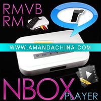 Wholesale NBOX TV USB to HDD MP4 RM RMVB MPEG AVI CASE PLAYER White