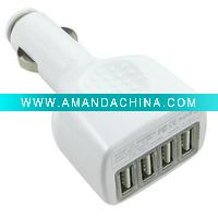 Wholesale USB 4 port car charger charge 4 devices at the same time