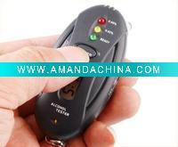 Digital alcohol tester with time clock