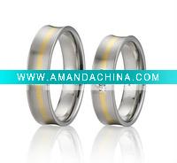 Wholesale grace princess cut titanum custom ring