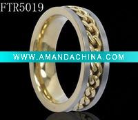 Wholesale titanium band rings/titanium chain ring