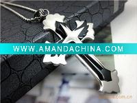 Wholesale men necklace HOT fashion jewelry titanium steel Necklace cross necklace For Lovers