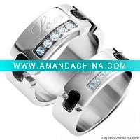 Wholesale 2010 High Fashion Titanium Steel Ring Wholesale Jewelry New Style Beautiful Veiw GJ216