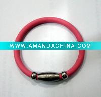Wholesale titanium pain relieve bracelet charm silicone bracelet silicon sports bangle