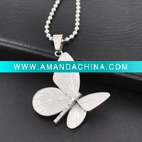 Wholesale Butterfly titanium steel necklace